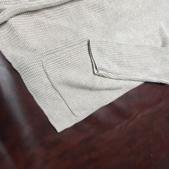 Eileen‎ Fisher beige tan open front cardigan with hood, size XXS - Picture 4 of 16